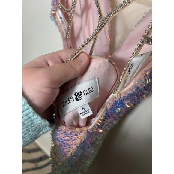 Glamorous Sequin Maxi Dress - Pink and Purple - Picture 5 of 6